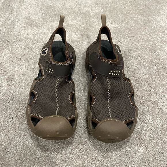 Crocs Swiftwater Men\'s Mickey Mouse Disney Sandals Brown Mesh‎ Size 9 main image 5